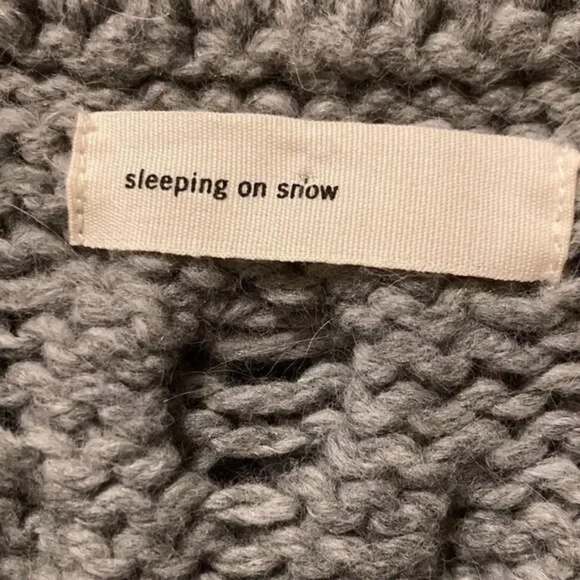 Anthropologie Sleeping On Snow Metamorphosis Poncho Chunky Cable Knit Wool Blend - Picture 9 of 12